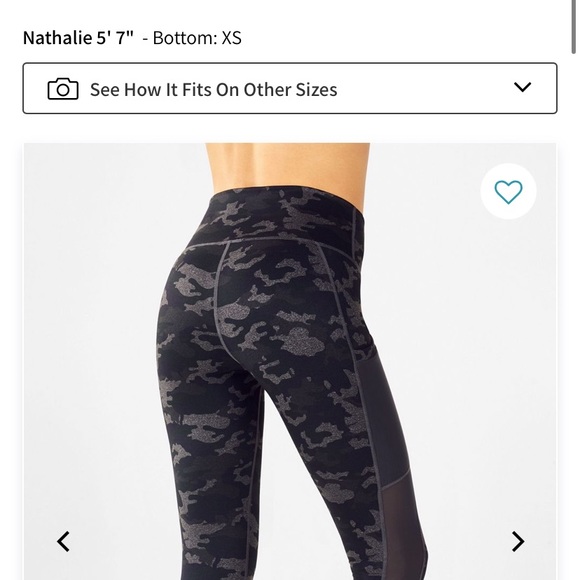 Fabletics Mila Camo Pocket Capri size small - Picture 2 of 6